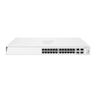 HPE Aruba Networking Instant On Switch 24p Gigabit CL4 PoE 4p SFP+ 370W 1930 Managed L2/L3/L4 Gigabit Ethernet (10/100/1000) PoE-Unterstützung 1U Weiß