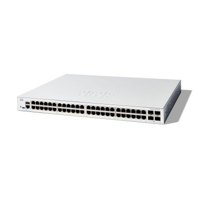 Cisco Switch C1300-48T-4X, Netzwerk-Switch, Managed L2/L3, Gigabit Ethernet (10/100/1000), Weiß