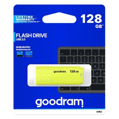 5. GoodRam UME2 UME2-1280Y0R11 USB-Stick (128 GB; USB 2.0; gelb)