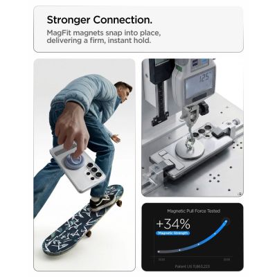 10. Spigen Ultra Hybrid S Mag MagSafe Hülle für Samsung Galaxy S26 Ultra – Transparent und Weiß