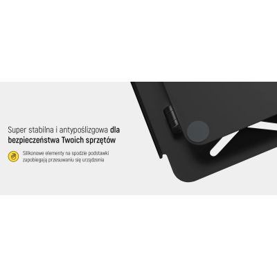 23. Wozinsky WRS-CPY84SB 360-Grad-Laptop- und Tablet-Ständer aus Aluminium + kostenloser Smartphone-Ständer – Schwarz