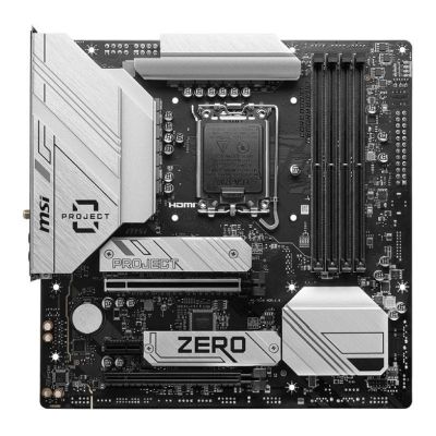 4. MSI B760M PROJECT ZERO Intel B760 LGA 1700 Micro-ATX-Mainboard