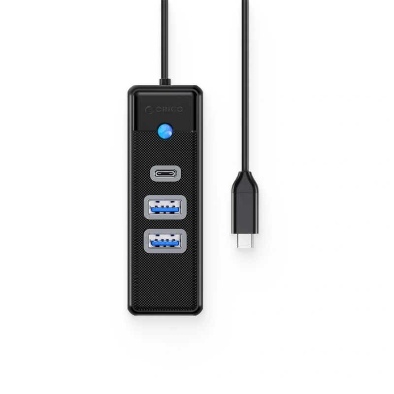 2. Orico PWC2U-C3 3-Port-USB-Hub (2x USB-A 3.0, 1x USB-C 3.0, 1 m Kabel) – Schwarz