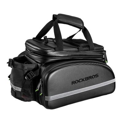 2. Rockbros A6-6 Fahrradtasche für den Kofferraum, 35 l, mit ausklappbaren Taschen – Schwarz