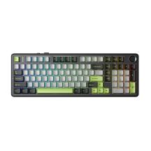 Gasket F99 Pro Schwarz+Grau+Grün GrayWood Schalter RGB AULA Tastatur