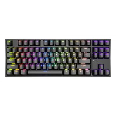 5. GENESIS THOR 404 TKL US GAMING TASTATUR RGB HINTERGRUNDBELEUCHTUNG MECHANISCH SCHWARZ KAILH BOX BRAUN