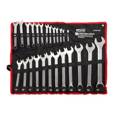 AWTOOLS Maulschlüsselsatz 25-teilig / 6 mm–36 mm BLACK LINE