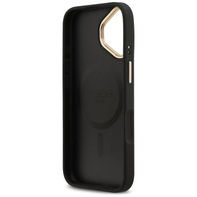 7. Guess Peony Hot Stamp MagSafe Case für iPhone 17 - Schwarz
