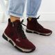6. Bordeauxfarbene Damen-Wildlederstiefeletten Rieker 45960-35