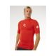 5. Herren Lycra RIP CURL Waves UPF Perf Kurzarmhemd rot