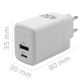 7. QOLTEC Ladegerät 45W GAN | 5-20V | 1,5-3A | 1x USB-C PD | 1x USB QC 3.0 | Weiß