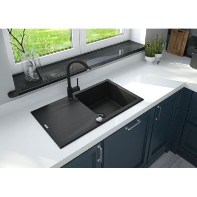 3. DEANTE EVORA 1-BECKEN-KÜCHENSPÜLLE MIT ABFLÜSSIGKEIT 78X44 CM ANTHRAZIT-METALLISCH ZQJ_T113
