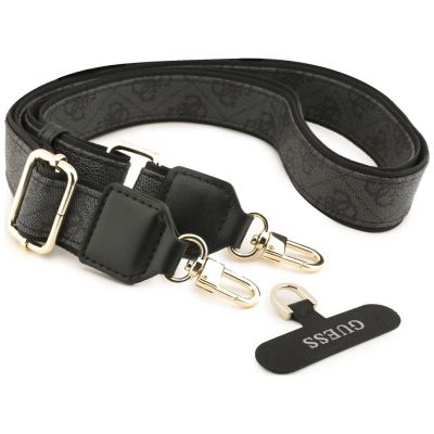 8. Guess 4G Big 4G Classic Logo Big Strap Metal Buttons Hülle für iPhone 18 Pro / 17 Pro – Schwarz