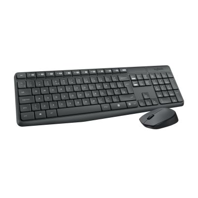 4. Logitech MK235 920-007931 Membran-Tastatur + Maus-Set (USB 3.0; grau; optisch)