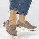 8. Beigefarbene Plateau-Loafer aus Leder für Damen, Modell Filippo DP7528
