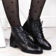5. Filippo W PAW478A schwarze Lacklederstiefeletten mit isolierter Krokodilledersohle