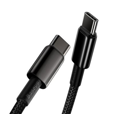 7. Baseus CATWJ-A01 USB-C – USB-C PD QC-Kabel 100 W 5 A 480 Mbit/s 2 m – Schwarz