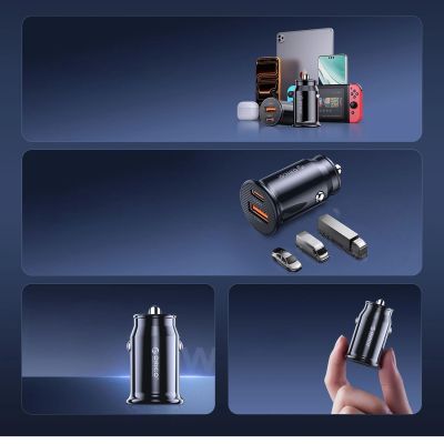 3. Autoladegerät ORICO PowerMini 30 W 1A1C Fast Car Charger