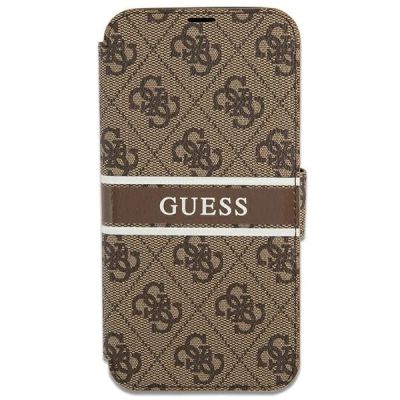2. Guess GUBKP13L4GDBR iPhone 13 Pro / 13 6.1" braun/braunes Buch 4G Stripe