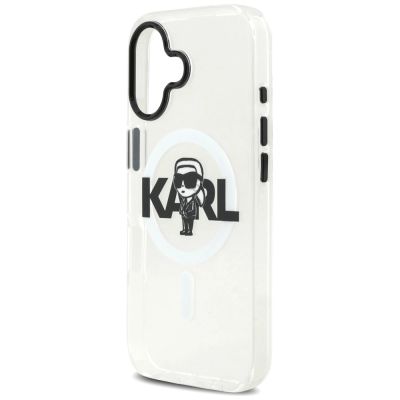 6. Karl Lagerfeld IML Karl Sketch Logo MagSafe Case für iPhone 17 - Transparent