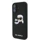 2. Karl Lagerfeld Silikonhülle mit Nabble-Kopf-Print und MagSafe-Design für iPhone 16 – Schwarz