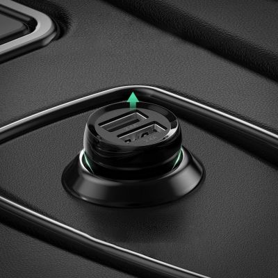 3. Ugreen Autoladegerät 2x USB 24W 4,8 A (2x 2,4 A) schwarz (50875)