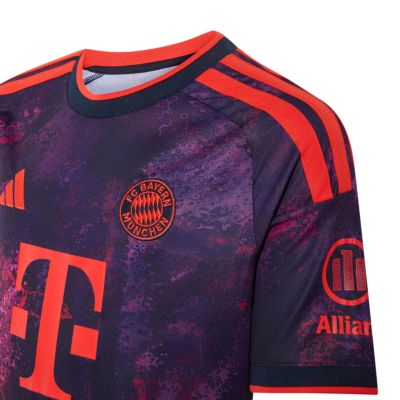 3. adidas FC Bayern 26/27 Auswärtstrikot lila Kindertrikot JZ3094