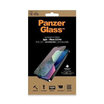 2. PanzerGlass E2E Anti-Blaulicht-Schutzglas für iPhone 13 / 13 Pro, hüllenkompatibel, antibakteriell, mikrorissbeständig – Schwarz