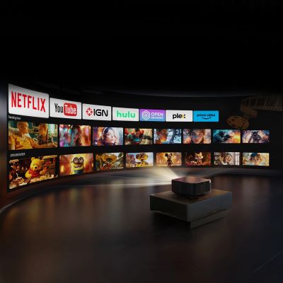 24. Yaber K3 Pro LCD FullHD 1080p Multimedia-Projektor mit JBL-Lautsprechern und Subwoofer - Schwarz