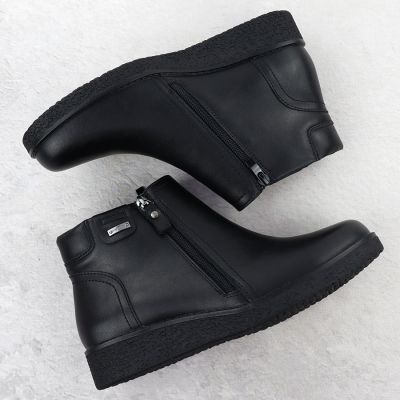 4. Gefütterte Damen-Ankle-Boots mit Absatz, schwarz, Sergio Leone BT25348-S