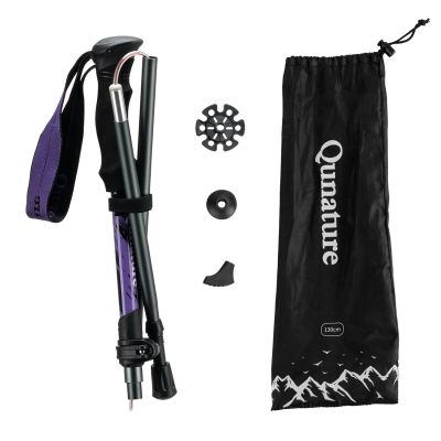 2. Qunature Nordic Walking Trekkingstock Aluminium 110 – 130 cm 1 Stk. - Lila