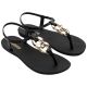 2. Ipanema Sandal Class modische schwarz-goldene Flip-Flops für Damen