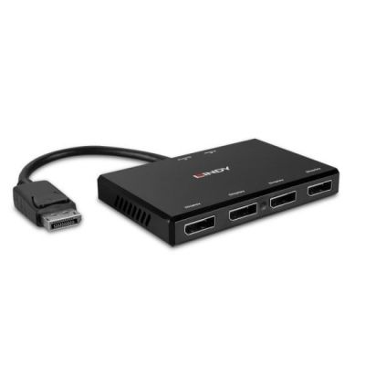 Lindy 38431 DisplayPort Hubs und Konzentratoren Schwarz
