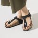 10. Birkenstock Gizeh Birko-Flor Damen Schmal Schwarz Flip-Flops für schmale Füße, Vegan Schwarz (1020487)
