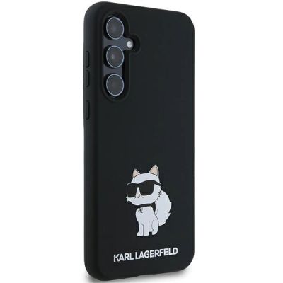 4. Karl Lagerfeld Choupette-Silikonhülle für Samsung Galaxy A35 – Schwarz