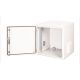 38. Digitus 19" 12U 600x600 Wand-Netzwerkschrank, Volltür, grau, ungeteilt, montiert, IP55, 100 kg