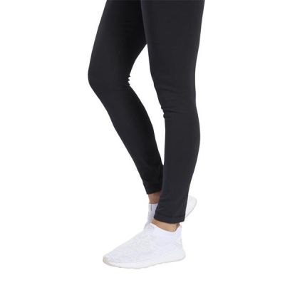 3. Reebok TE COTTON LEGGING Damen Sport High-Waist Trainingsleggings schwarz (FK6664)
