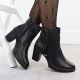 7. Schwarze Leder-Stiefeletten mit Blockabsatz Rieker Y2567-00
