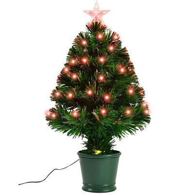 3. DEKORATIVE LICHTERFASER-TANNENBAUM MULTICOLOR 60 CM