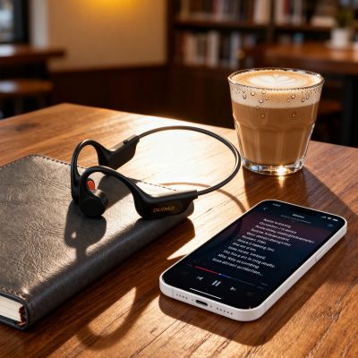 3. Dudao U22 Bluetooth 5.2 Knochenschallkopfhörer mit Kopfbügel – Schwarz