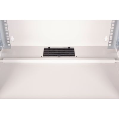 6. 19" 9U Wand-Netzwerkschrank, SOHO PRO 460 x 540 x 400 mm, Glastür, grau, unmontiert, 60 kg