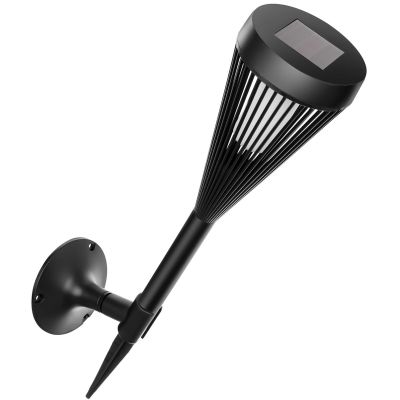 2. 2-in-1 Solar-Taschenlampe mit Flammeneffekt und 12 LEDs