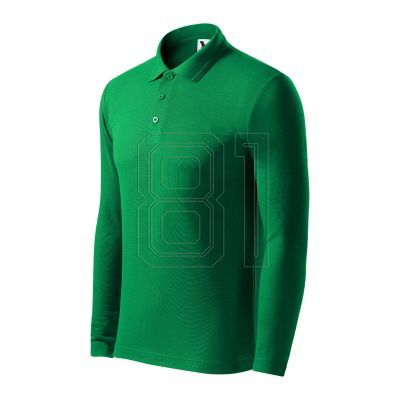 Malfini Pique Polo LS M MLI-22116 grasgrünes Poloshirt