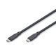 Digitus Silikon-USB-Kabel, USB 4.0, USB 80 Gbit/s, 1,5 m, Schwarz