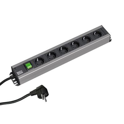 2. Bachmann 300.003 2 m Verteiler 6 x Netzwerkdosen Innenbereich Schwarz
