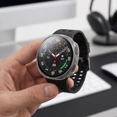 13. Tech-Protect Schutzhülle (2er-Pack) für Samsung Galaxy Watch 40 mm – Transparent, matt schwarz