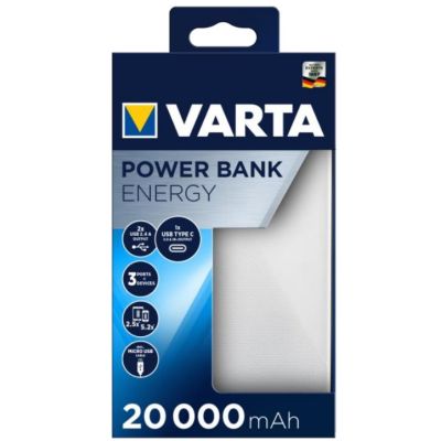 3. Varta Energy 20000 Lithium-Polymer-Akku (LiPo) 20000 mAh Schwarz, Weiß