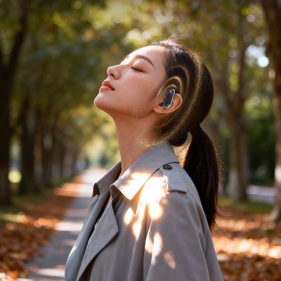 8. Dudao U17Z Bluetooth 5.3 OWS Kopfhörer mit Ohrbügeln – Schwarz