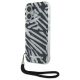 Karl Lagerfeld IML Zebra Pattern & Cord Hülle für iPhone 16 – Schwarz