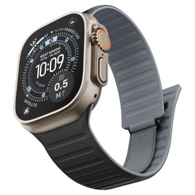 2. Spigen Athlex Air M Armband für Apple Watch 44 / 45 / 46 / 49 mm – Schwarz und Grau